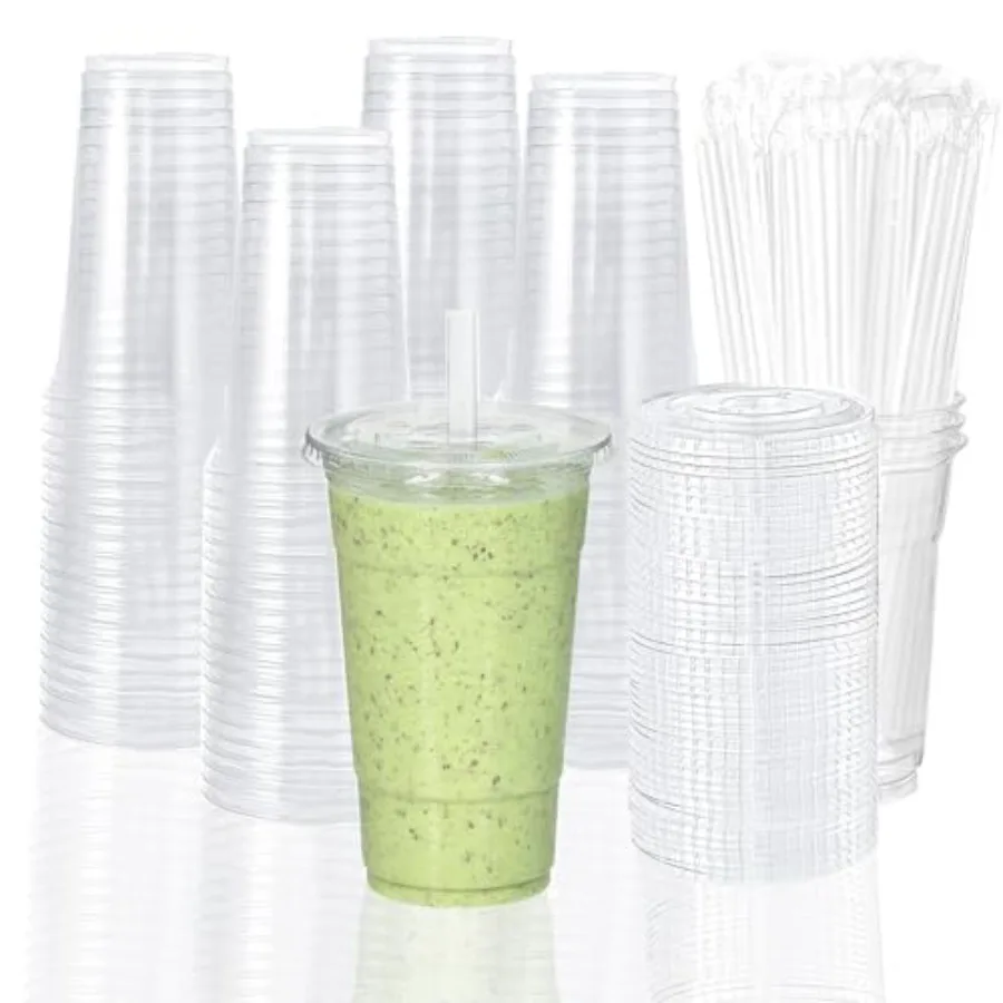 Meal Prep Smoothies - 100 sets de gobelets en plastique