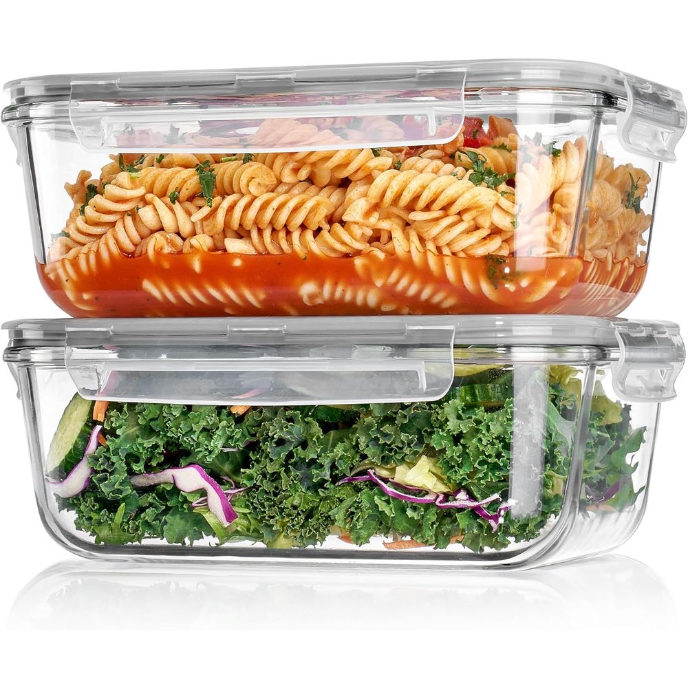 Meal Prep Glass - Contenants de stockage en verre de