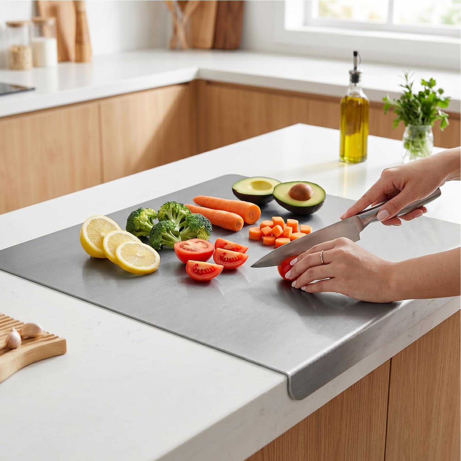 Meal Prep Easy - Planche à découper antidérapante en acier