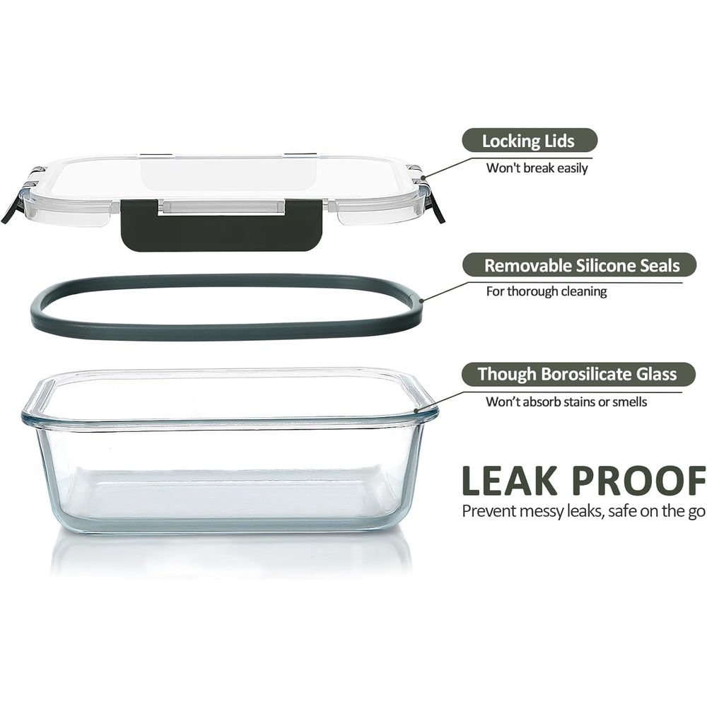 5 packs, contenants en verre p - Meal Prep Glass avis et prix