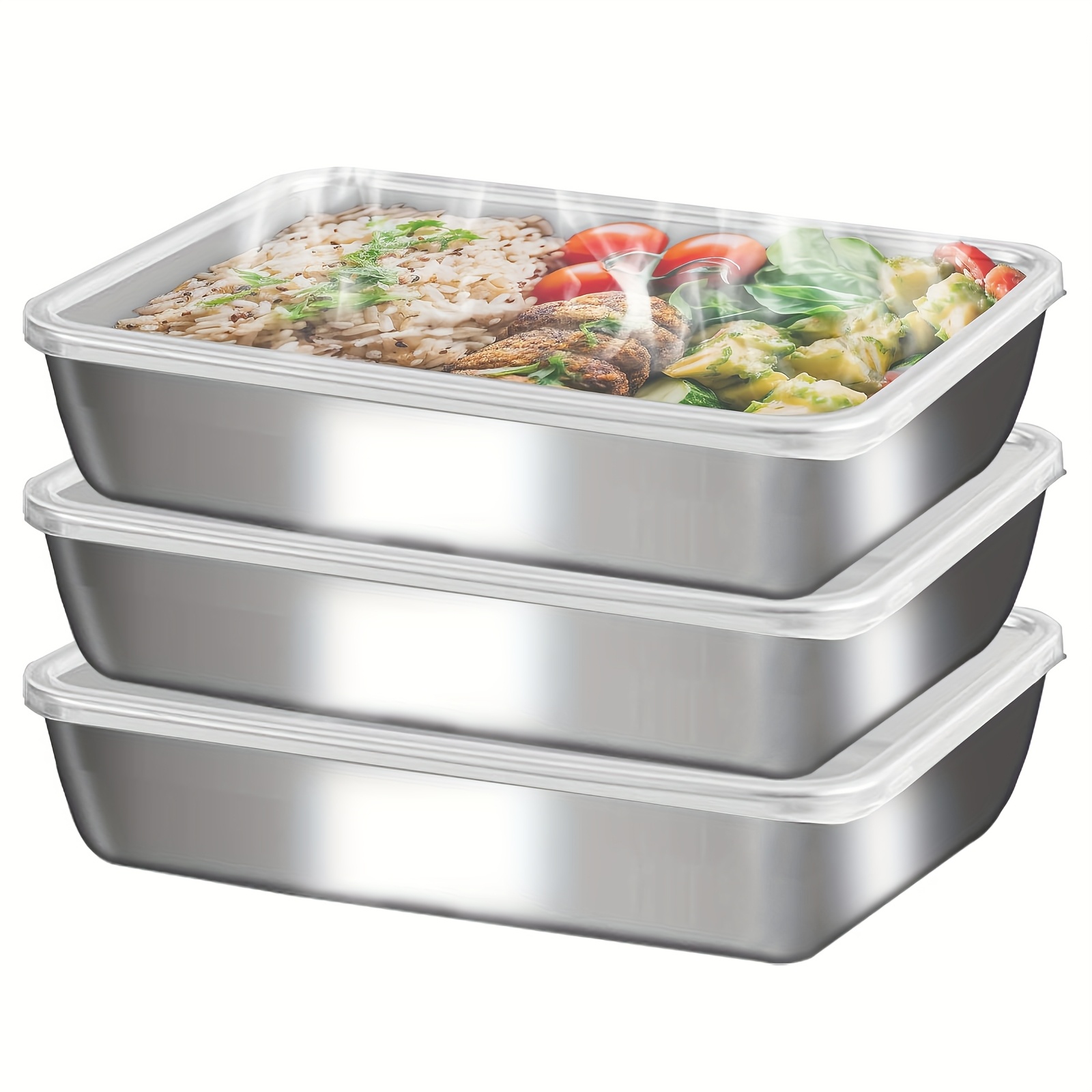 3 boîtes alimentaires en acier - Meal Prep Glass avis et prix