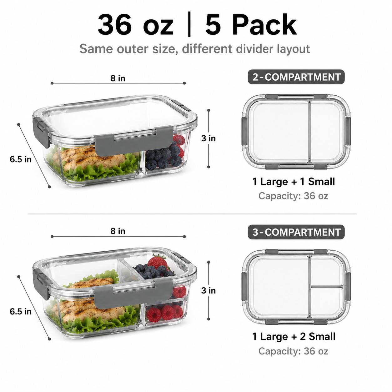 Ensemble de 5 contenants de pr - Meal Prep Gym Food avis et prix
